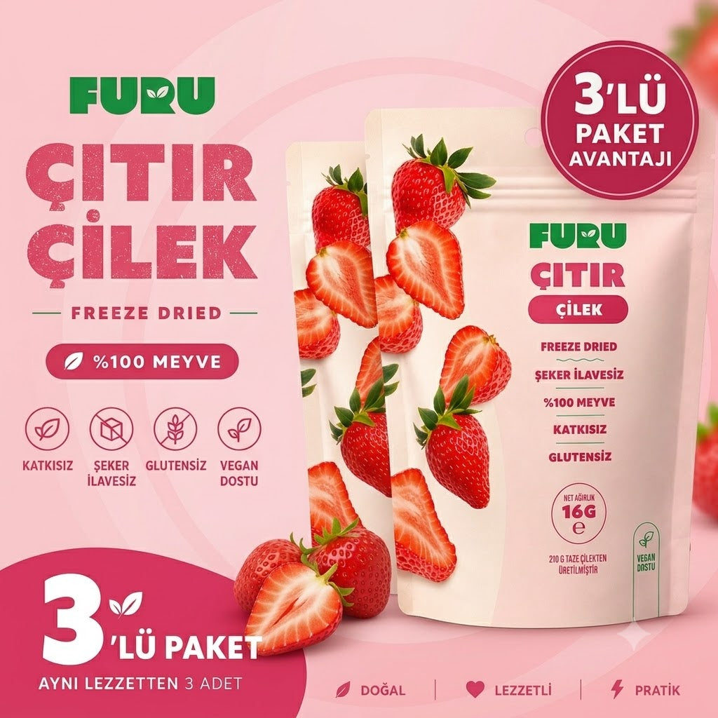 3-Pack Crunchy Strawberry